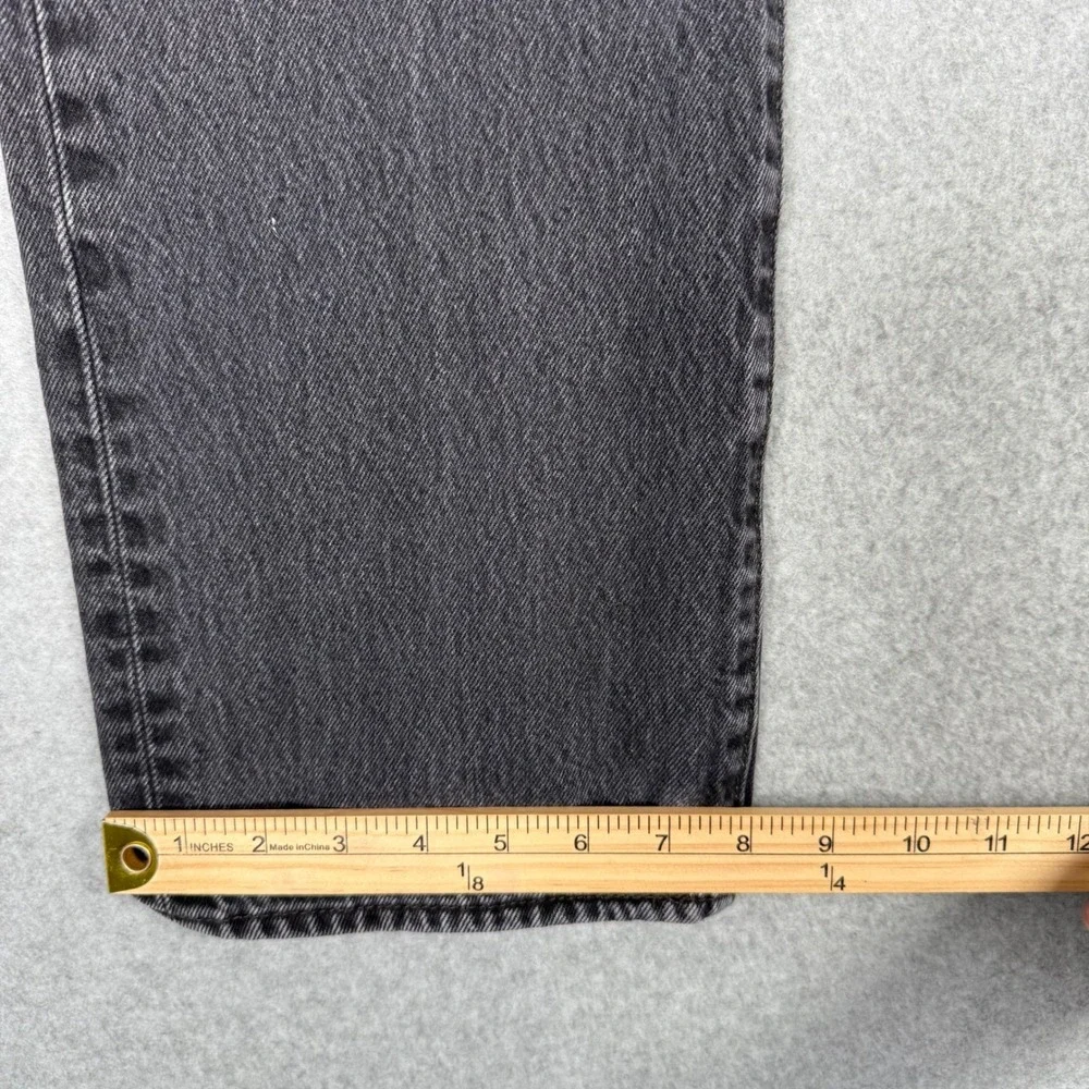 Levis 501 Mens Original Fit Straight Leg Button Fly Black Denim Jeans 38x30